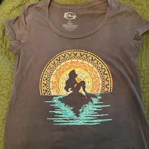 Disney plus size 00 little mermaid scoop neck t shirt . Grey
